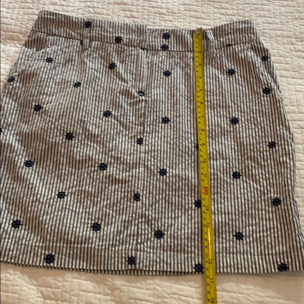 BRITISH KHAKI Pinstriped-Embroidered Women's Skirt - Picture 7 of 10